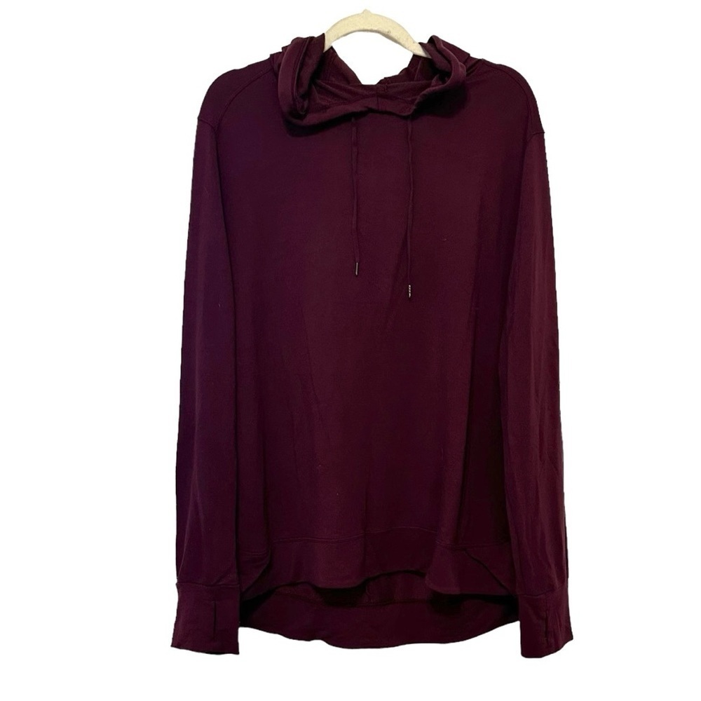 SUPER SOFT crimson / plum hoodie sweatshirt XL